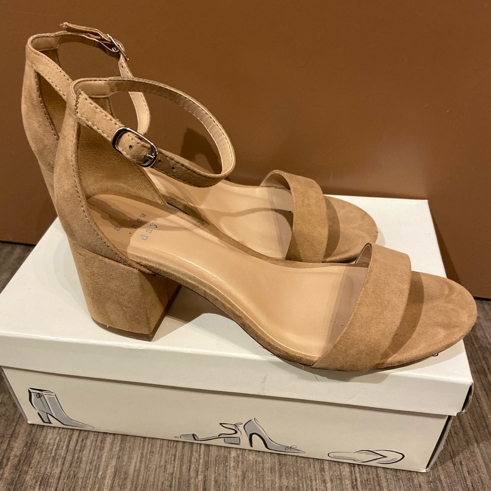 Tan Block Heels
